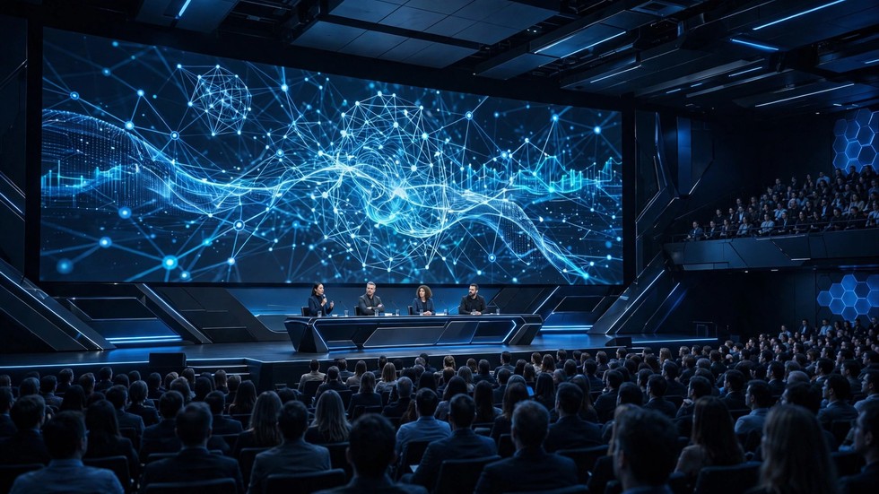 Regolazione AI globale: delegati internazionali riuniti attorno al tavolo del summit mondiale