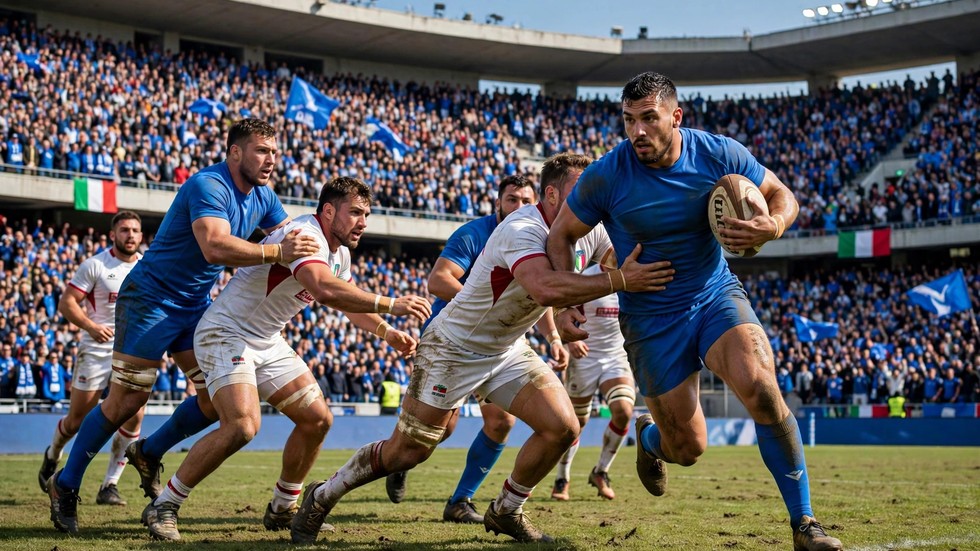 Sei Nazioni rugby Italia: mischia della nazionale azzurra durante una partita del torneo