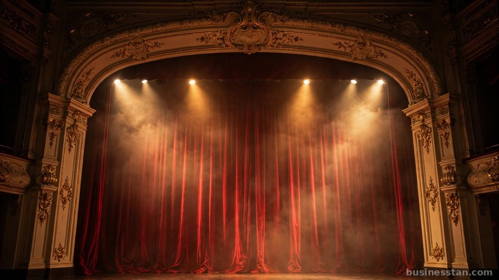 La sala di un teatro d'opera con il pubblico seduto prima dell'inizio dello spettacolo.