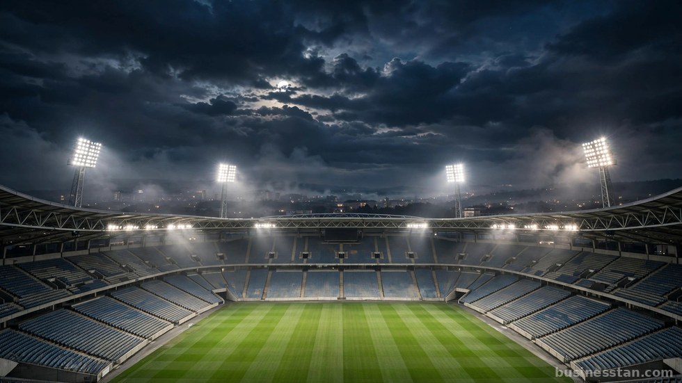 Calciatori che esultano durante una notte europea di Champions League.
